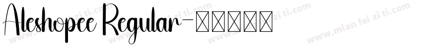 Aleshopee Regular字体转换